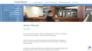
                            4. Advisor Web site — Cadaret, Grant