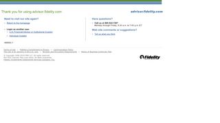 
                            1. advisor.fidelity.com - You have successfully logged out