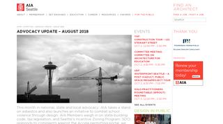 
                            7. Advocacy Update – August 2018 | AIA Seattle