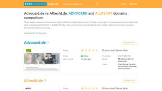 
                            9. ADVOCARD or ALLRECHT? Compare Advocard.de and Allrecht.de