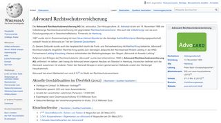 
                            7. Advocard Rechtsschutzversicherung – Wikipedia