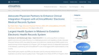 
                            4. Advocate Physician Partners with eCW - eClinicalWorks