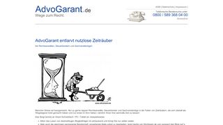 
                            4. AdvoGarant - Nutzlose Zeiträuber entlarvt