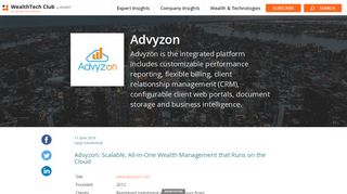 
                            4. Advyzon: Scalable, All-in-One Wealth Management that Runs on the ...