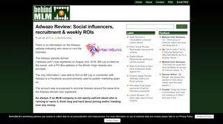 
                            8. Adwazo Review: Social influencers, recruitment & weekly ROIs