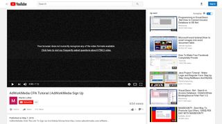 
                            2. AdWorkMedia CPA Tutorial | AdWorkMedia Sign Up - YouTube