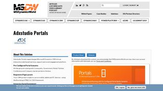 
                            8. Adxstudio Portals | MSDynamicsWorld.com