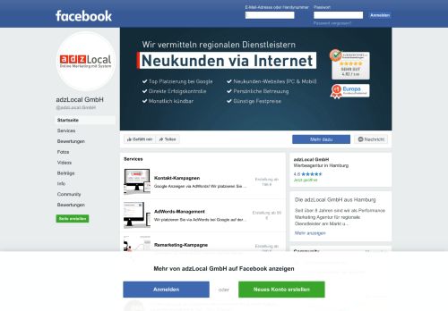 
                            5. adzLocal GmbH - Startseite | Facebook