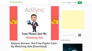 
                            1. Adzync Review: Get Free Paytm Cash By Watching Ads ...