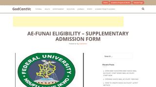 
                            5. AE-FUNAI ELIGIBILITY - SUPPLEMENTARY ADMISSION FORM ...