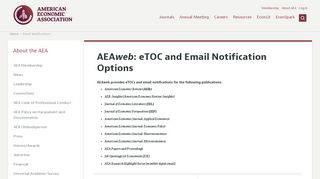 
                            3. AEAweb Email Notifications - American Economic Association