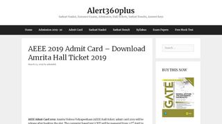 
                            5. AEEE 2019 Admit Card - Download Amrita Hall Ticket 2019