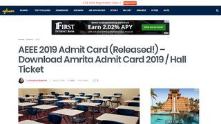 
                            4. AEEE 2019 Admit Card (Released!) - Download Amrita Admit Card ...