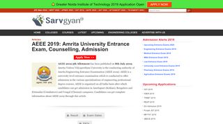 
                            5. AEEE 2019: Amrita University Entrance Exam, Counselling, Admission