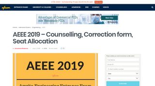 
                            3. AEEE 2019 - Counselling, Correction form, Seat Allocation | AglaSem ...