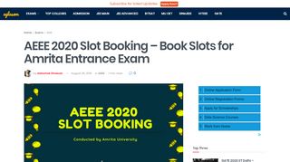 
                            6. AEEE 2020 Slot Booking - Book Slots for Amrita Entrance ...