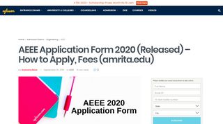 
                            3. AEEE Application Form 2020 (2nd week of Sep) – How to ...