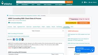 
                            8. AEEE Counselling 2019: Check AEEE counselling Dates & Centres at ...