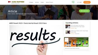 
                            7. AEEE Result 2019- Check Amrita Result 2019 Here | Alma Matters