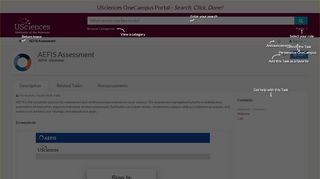 
                            8. AEFIS Assessment (AEFIS - USciences) | OneCampus