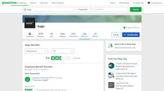 
                            4. Aegis Employee Benefits and Perks | Glassdoor