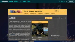 
                            1. AEGIS | Portal Stories: Mel Wikia | FANDOM powered by Wikia