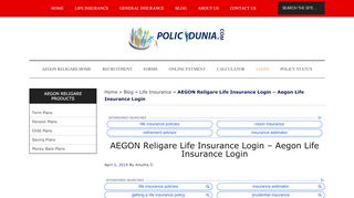 
                            9. Aegon Religare Life Insurance Login | Aegon New User login