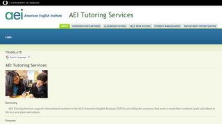 
                            7. AEI Tutoring Services - University of Oregon