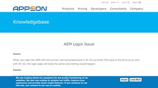 
                            7. AEM Login Issue | Appeon