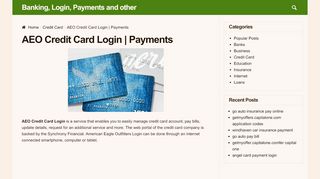 
                            7. AEO Credit Card Login | Payments - Banking, Login ...