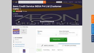 
                            8. Aeon Credit Service INDIA Pvt Ltd (Customer Care) - Justdial