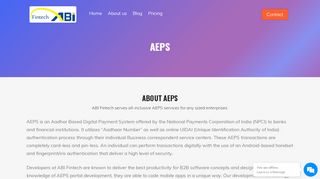 
                            3. AEPS - ABI Fintch platform for AEPS MOney Transfer BBPS UPI ...