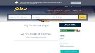 
                            7. Aer Lingus Careers, Aer Lingus Jobs in Ireland jobs.ie