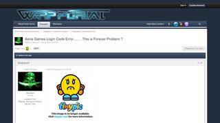 
                            1. Aeria Games Login Code Error........ This is Forever Problem