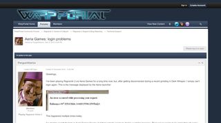 
                            3. Aeria Games: login problems - Technical Support ...