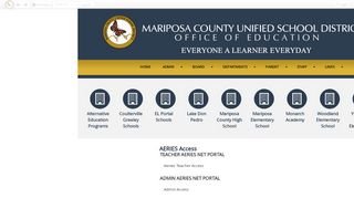 
                            1. AERIES Access • Page - Mariposa County Unified School District