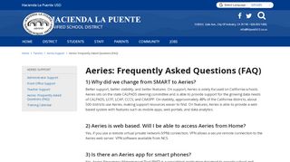 
                            7. Aeries: Frequently Asked Questions (FAQ)