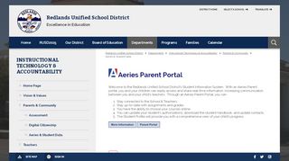 
                            3. Aeries Information - Redlands Unified School District