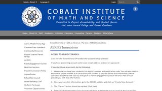 
                            7. AERIES Instructions - Cobalt Institute of Math and Science