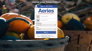 
                            1. Aeries - Loomis Union School District