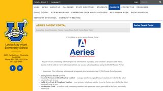 
                            9. Aeries Parent Portal - Louisa May Alcott Elementary