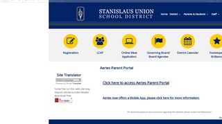 
                            3. Aeries Parent Portal • Page - Stanislaus Union School District