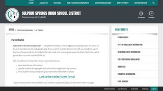 
                            9. Aeries Parent Portal - Sulphur Springs School District