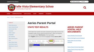 
                            6. Aeries Parent Portal - Valle Vista Elementary School - School Loop