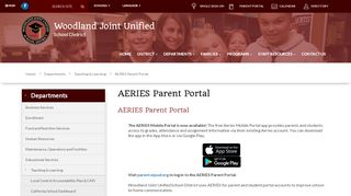 
                            3. AERIES Parent Portal - Woodland Unified School District