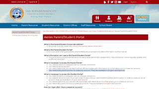 
                            4. AERIES Parent/Student Portal - San Bernardino City Unified ...