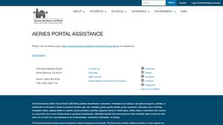 
                            3. Aeries Portal Assistance – Santa Barbara Unified School District