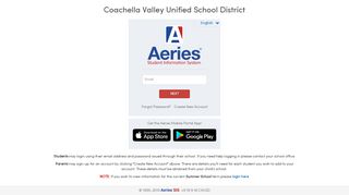 
                            10. Aeries: Portals - Aeries Launch Portal - Coachella Valley Unified ...