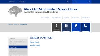 
                            8. Aeries Portals - Black Oak Mine Unified School District