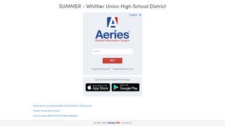 
                            3. Aeries: Portals - Whittier Union High School District